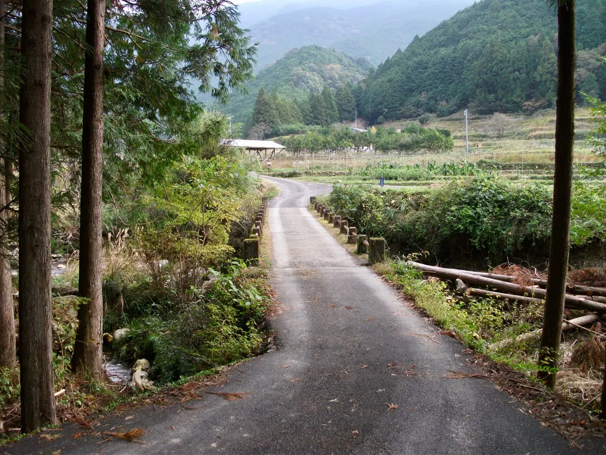 さつきとメイの家の前にある小川と橋みたい