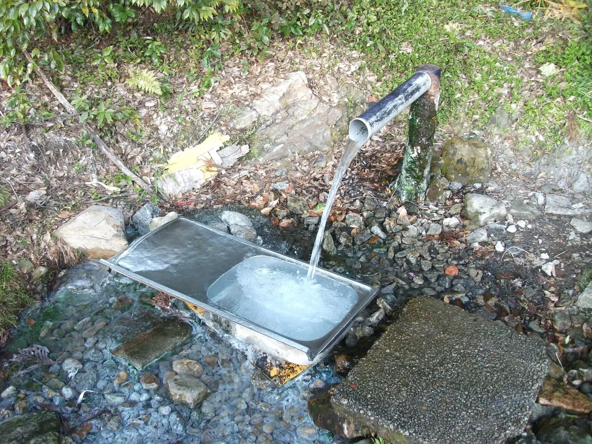 那智参詣道中にある秘湯流し台