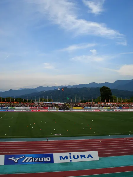 試合前のニンジニアスタジアム