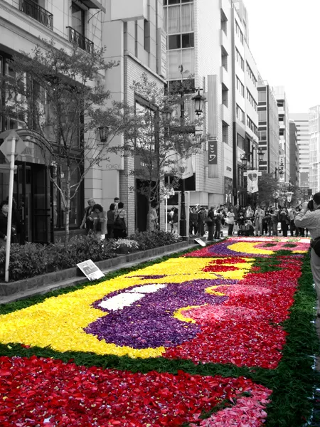 2010年の銀座フラワーカーペット