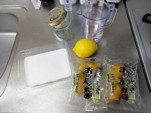 ジンジャーエールの材料